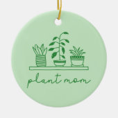 Minimalistisch Plant Moeder Schattige Plant Lover Keramisch Ornament (Voorkant)