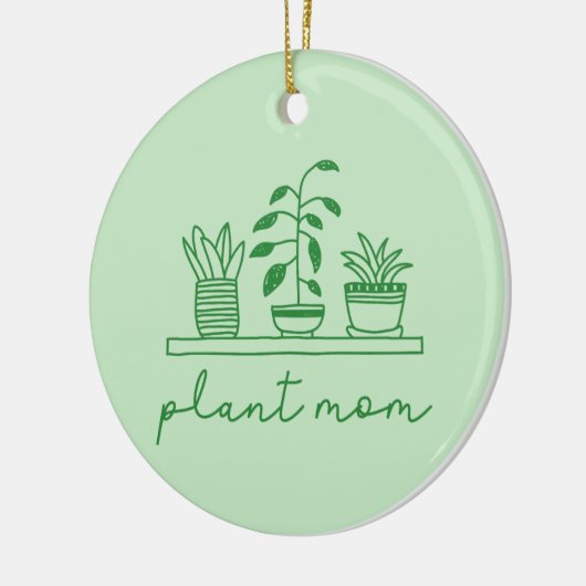 Minimalistisch Plant Moeder Schattige Plant Lover Keramisch Ornament (Links)