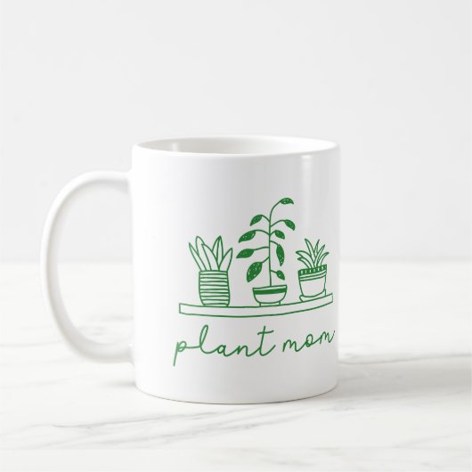 Minimalistisch Plant Moeder Schattige Plant Lover Koffiemok (Links)