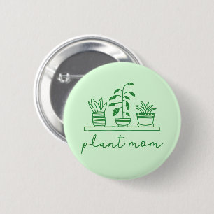 Minimalistisch Plant Moeder Schattige Plant Lover Ronde Button 5,7 Cm