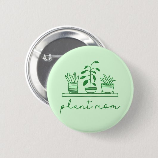 Minimalistisch Plant Moeder Schattige Plant Lover Ronde Button 5,7 Cm (Voorkant /achterkant)