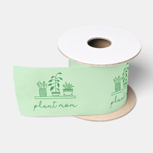 Minimalistisch Plant Moeder Schattige Plant Lover Satijnen Lint
