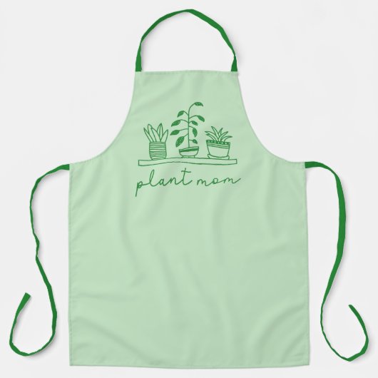 Minimalistisch Plant Moeder Schattige Plant Lover Schort (Voorkant)
