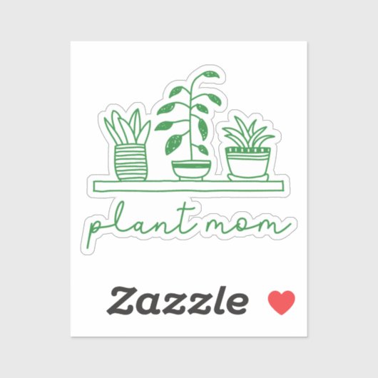 Minimalistisch Plant Moeder Schattige Plant Lover Sticker (Vel)