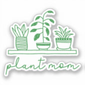 Minimalistisch Plant Moeder Schattige Plant Lover Sticker (Voorkant)