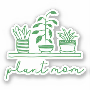 Minimalistisch Plant Moeder Schattige Plant Lover Sticker