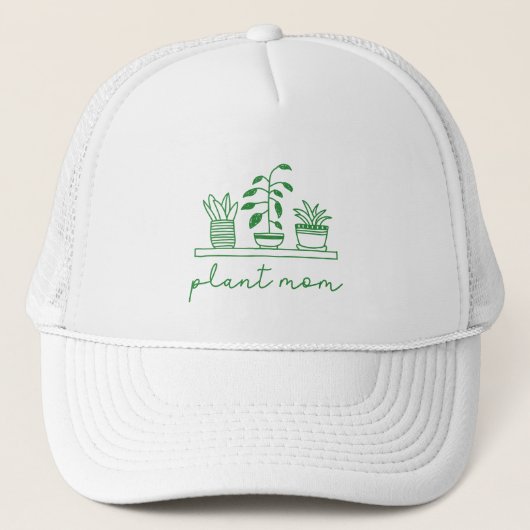Minimalistisch Plant Moeder Schattige Plant Lover Trucker Pet (Voorkant)