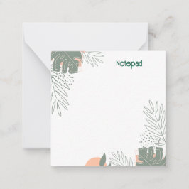 Minimalistisch plantenpapier notitieboek notitiekaartje