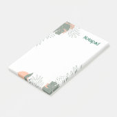 Minimalistisch plantenpapier notitieboek post-it® notes (Schuin)