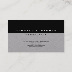 Minimalistisch platte, eenvoudige zwarte grijs, mo visitekaartje