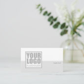 Minimalistisch platte grijze en witte logo visitekaartje (Staand voorkant)