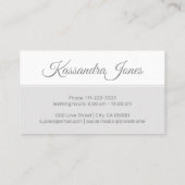 Minimalistisch platte grijze en witte logo visitekaartje (Achterkant)