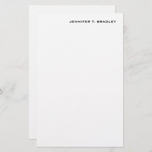 Minimalistisch platte moderne briefpapier (Voorkant / Achterkant)