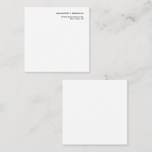 Minimalistisch platte moderne informatiekaartje (Voorkant / Achterkant)