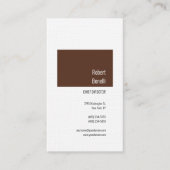 Minimalistisch platte moderne linen bruin visitekaartje (Voorkant)