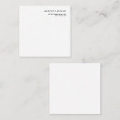 Minimalistisch platte moderne notitiekaartje (Voorkant / Achterkant)