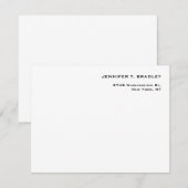 Minimalistisch platte moderne RSVP kaartje (Voorkant / Achterkant)