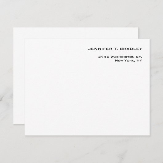 Minimalistisch platte moderne RSVP kaartje (Voorkant / Achterkant)