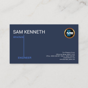 Minimalistisch platte werktuigbouwkundig ingenieur visitekaartje