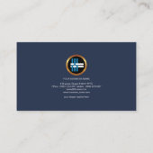 Minimalistisch platte werktuigbouwkundig ingenieur visitekaartje (Achterkant)