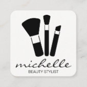 Minimalistisch platte wit | Kroatische tekst | Mak Vierkante Visitekaartje (Voorkant)