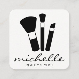 Minimalistisch platte wit Kroatische tekst Mak Vierkante Visitekaartje