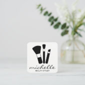 Minimalistisch platte wit | Kroatische tekst | Mak Vierkante Visitekaartje (Staand voorkant)