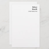 Minimalistisch platte wit modern briefpapier (Voorkant / Achterkant)