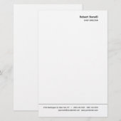 Minimalistisch platte wit modern briefpapier (Voorkant / Achterkant)