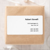 Minimalistisch platte wit modern etiket (Insitu)