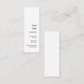 Minimalistisch platte wit modern mini visitekaartje (Voorkant / Achterkant)