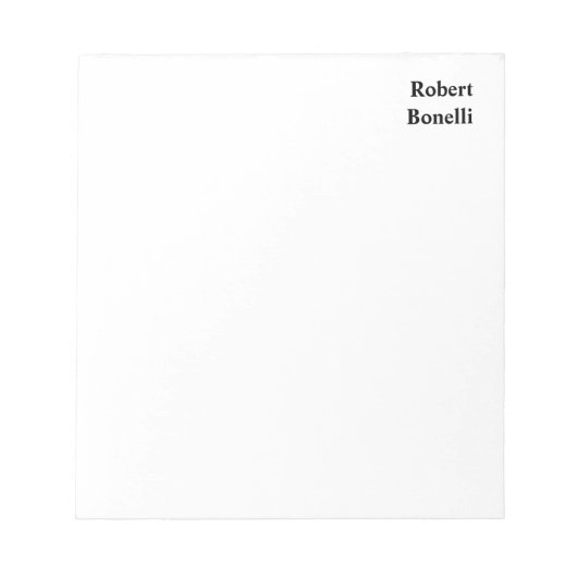 Minimalistisch platte wit modern notitieblok (Voorkant)