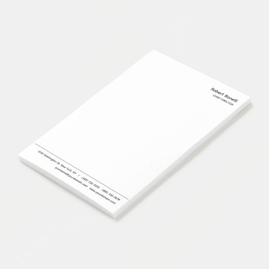 Minimalistisch platte wit modern post-it® notes (Schuin)