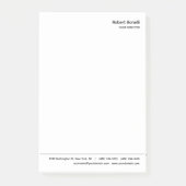 Minimalistisch platte wit modern post-it® notes (Voorkant)