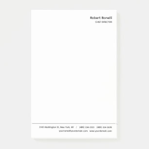 Minimalistisch platte wit modern post-it® notes