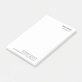 Minimalistisch platte wit modern post-it® notes (Schuin)
