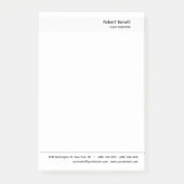 Minimalistisch platte wit modern post-it® notes (Voorkant)