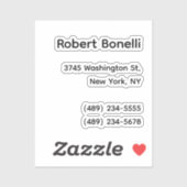 Minimalistisch platte wit modern sticker (Vel)