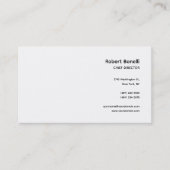 Minimalistisch platte wit modern visitekaartje (Voorkant)