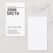 Minimalistisch platte witte Golfinstructeur Visitekaartje (Voorkant / Achterkant)