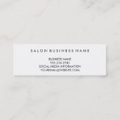 Minimalistisch platte zwart mini visitekaartje (Achterkant)