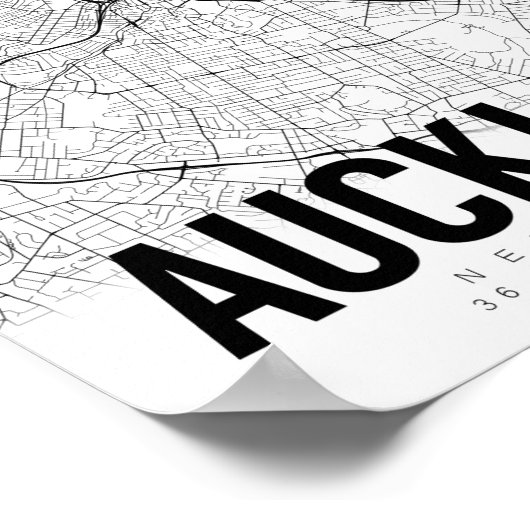 Minimalistisch plattegrond Poster van de kunstschi (Hoek)