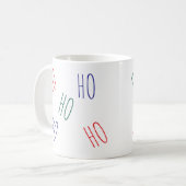 Minimalistisch plezier Ho Ho Ho Ho Kerstmis Koffiemok (Voorkant links)