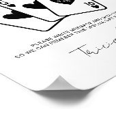 Minimalistisch plezier Kies een Kaart bruiloft gas Poster (Hoek)