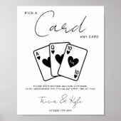 Minimalistisch plezier Kies een Kaart bruiloft gas Poster (Voorkant)