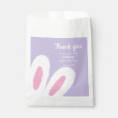 Minimalistisch pluizig konijntje baby shower bedankzakje (Voorkant)