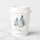 Minimalistisch Polar beer baby shower Papieren Bekers (Achterkant)