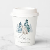 Minimalistisch Polar beer baby shower Papieren Bekers (Voorkant)