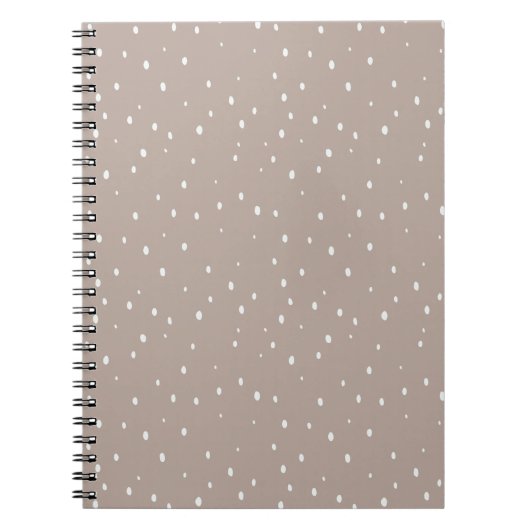 Minimalistisch polka dot ontwerp in gedempte tonen notitieboek (Voorkant)