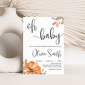 Minimalistisch pompoen Baby shower Kaart
